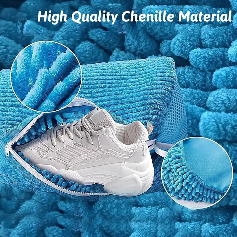 acdiac Shoe Washing Machine Bag Reusable Zippered Laundry Shoe Cleaning Bag For Household Machine Wash Dry Multifunctional (Blue-2pcs) - Image 2