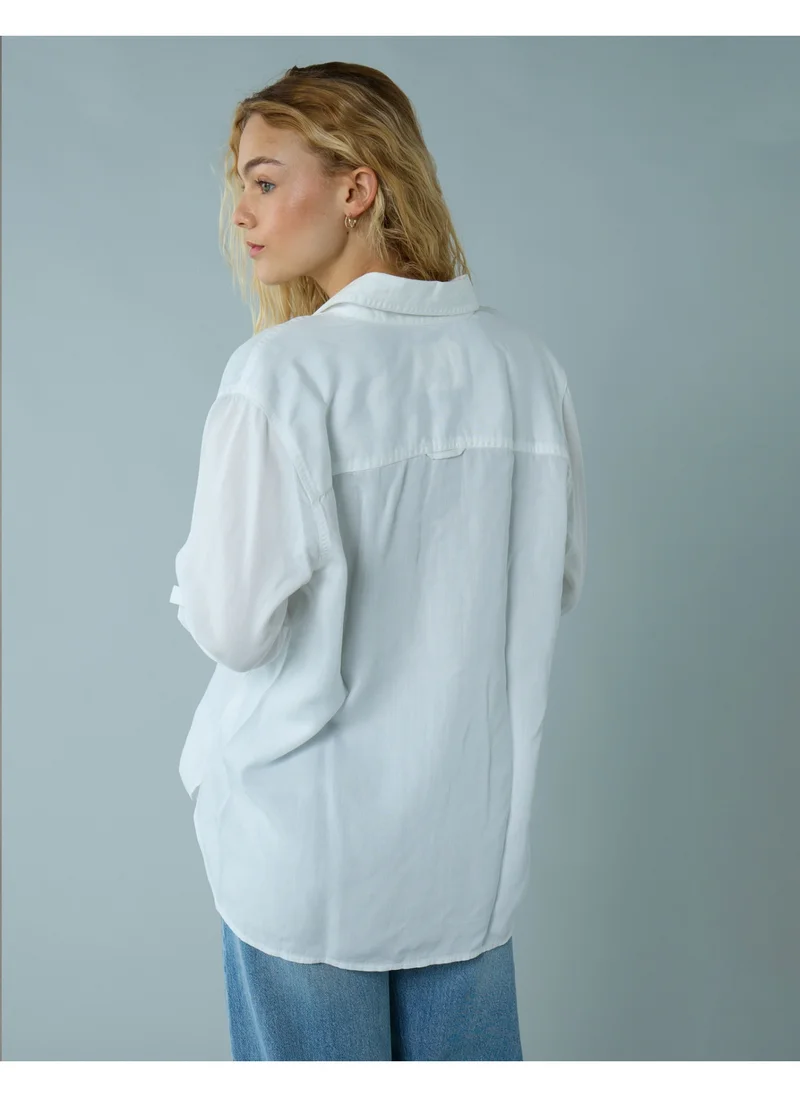 امريكان ايجل AE Bestie Long-Sleeve Button-Up Shirt