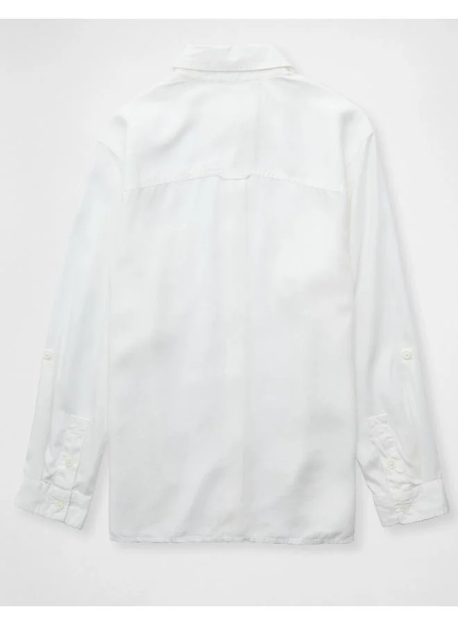 امريكان ايجل AE Bestie Long-Sleeve Button-Up Shirt