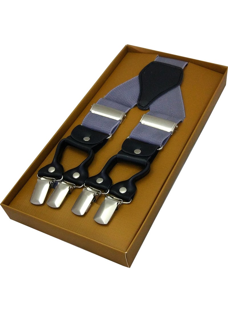 Kemer Dünyası Belt World Metal 6 Clips Men's Luxury Trouser Hanger Gray  - Image 2