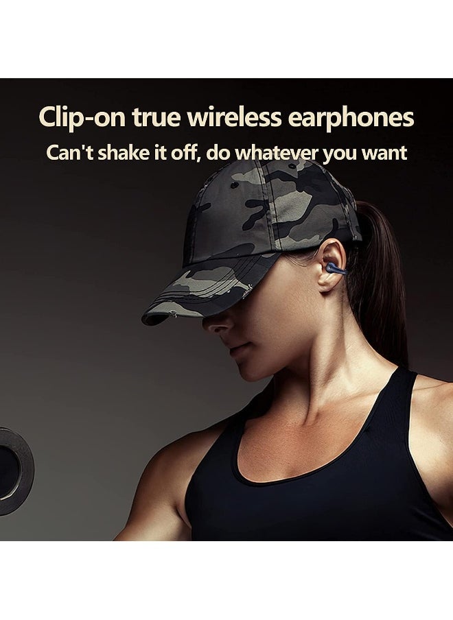 Generic - Clip-On Open Ear Bluetooth Earbuds - True Wireless Bluetooth Earbuds for Sports, Running, Cycling, Driving - Air Conduction Headset with Bluetooth 5.3 for Android and iPhone - Apricot - Image 1