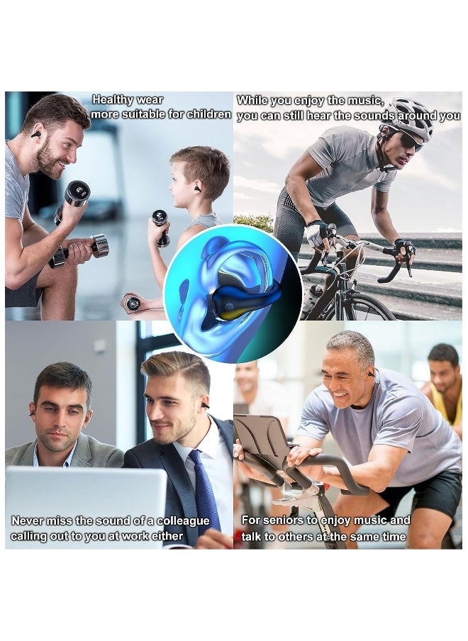 Generic - Clip-On Open Ear Bluetooth Earbuds - True Wireless Bluetooth Earbuds for Sports, Running, Cycling, Driving - Air Conduction Headset with Bluetooth 5.3 for Android and iPhone - Apricot - Image 1