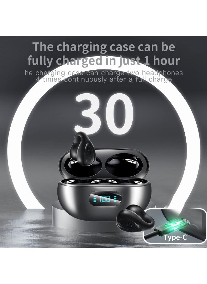 Generic - Clip-On Open Ear Bluetooth Earbuds - True Wireless Bluetooth Earbuds for Sports, Running, Cycling, Driving - Air Conduction Headset with Bluetooth 5.3 for Android and iPhone - Apricot - Image 1