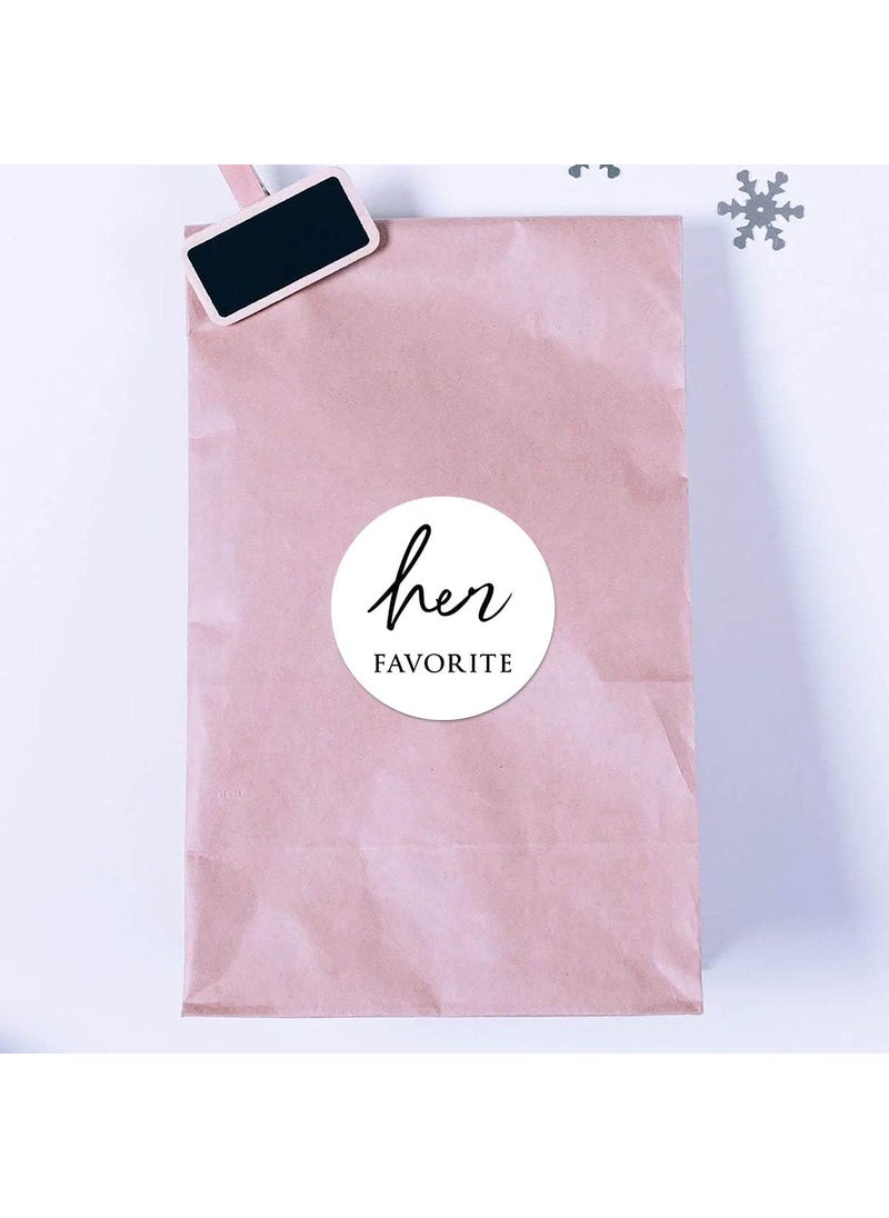 MAGJUCHE White His Her Favorite Stickers 1 inch Wedding Bridal Shower Party Favor Labels 160Pack  - Image 3
