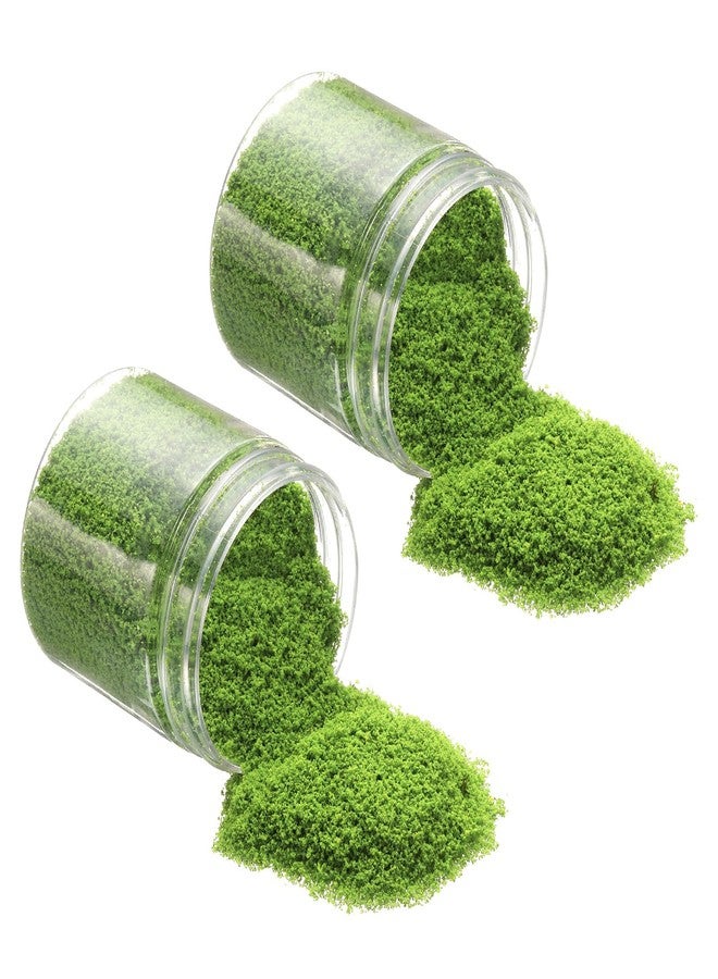 CoCud Model Grass Terrain Powder, 185ml Capacity, Fake Miniature Flower Grass Tree Sponge Light Green - (Applications: DIY Dollhouse Fairy Garden Model Railway Landscape), 2-Pieces - Image 1