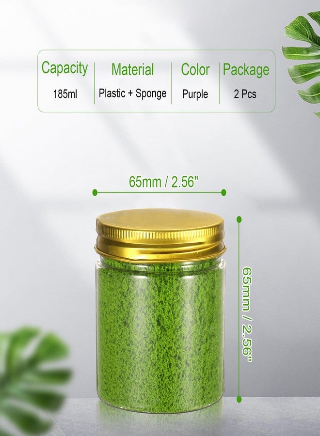 CoCud Model Grass Terrain Powder, 185ml Capacity, Fake Miniature Flower Grass Tree Sponge Light Green - (Applications: DIY Dollhouse Fairy Garden Model Railway Landscape), 2-Pieces - Image 2