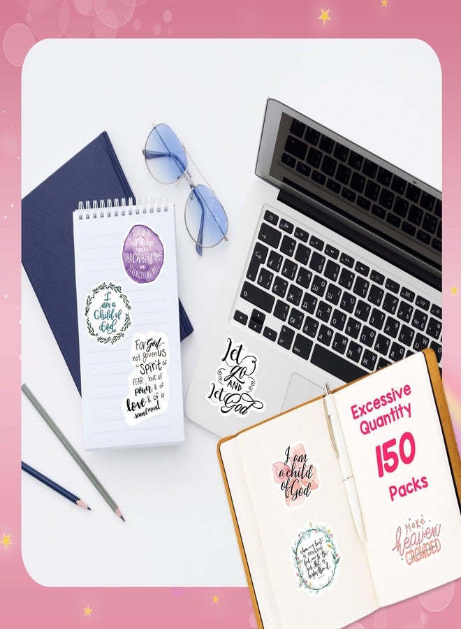 Joyline Bible Verse Stickers for Kids & Adults - 150pcs Christian Inspirational Stickers for Journaling, Scrapbooking, Water Bottle, Laptop, and More - Perfect for Encouragement and Faith-Based Activities - Image 2