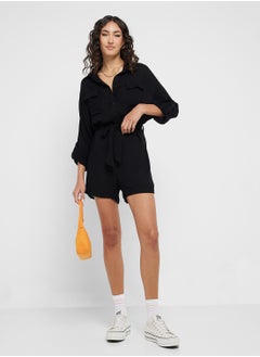 Ginger Button Down Utility Style Playsuit  - Image 1