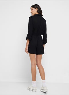 Ginger Button Down Utility Style Playsuit  - Image 2
