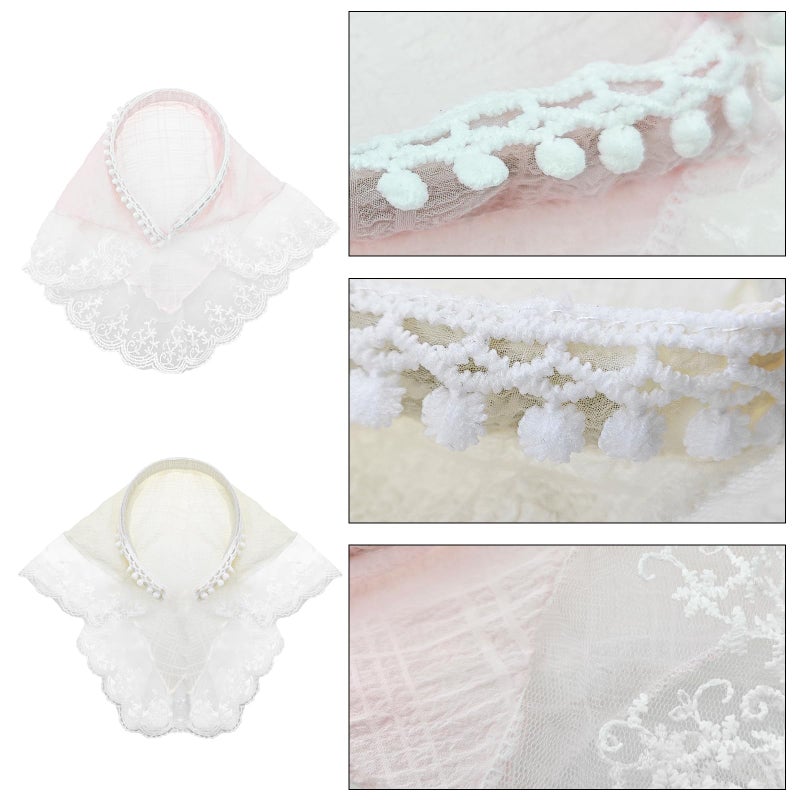 Capiant 2 PACK Hair Scarf Headband for Women, Lace Hair Bandana, Non-Slip Hair Soft Head Coverings Boho Triangle Bandana Turban for Hair Styling - Image 3