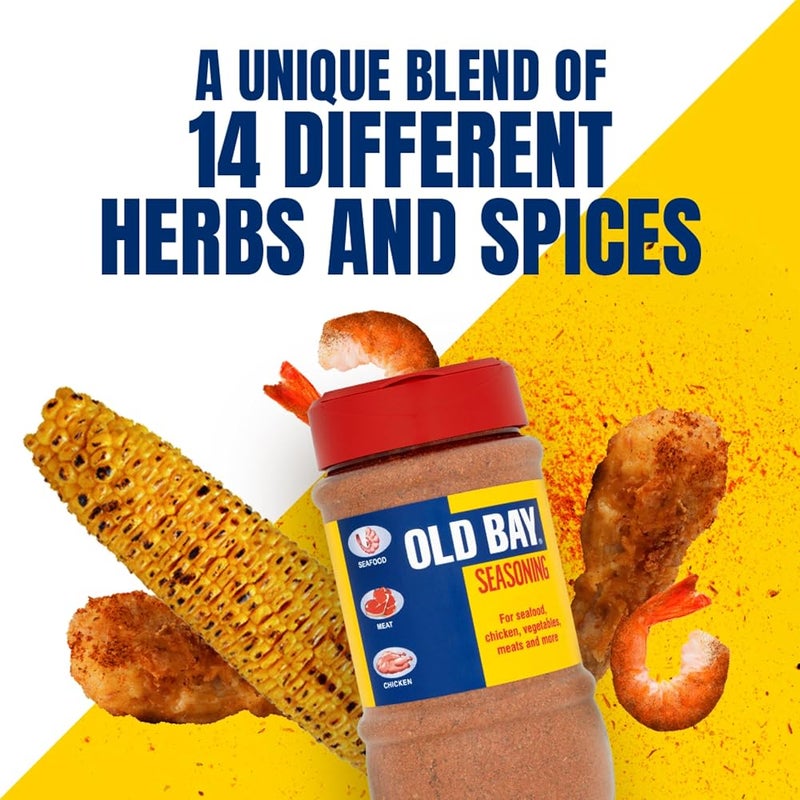 أولد باي McCormick Old Bay Seasoning, Blend of Zesty Savoury Herbs & Spices, Perfect for Meat, Poultry & Seafood, 280g Jar - Image 2