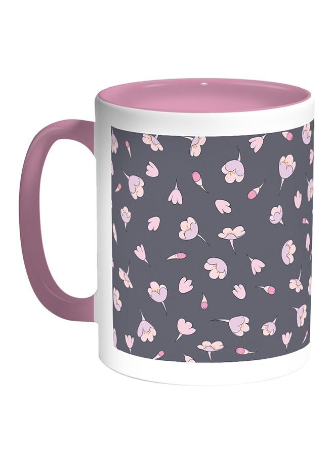 RKN Flowers Printed Coffee Mug White/Pink 11ounce - Image 2