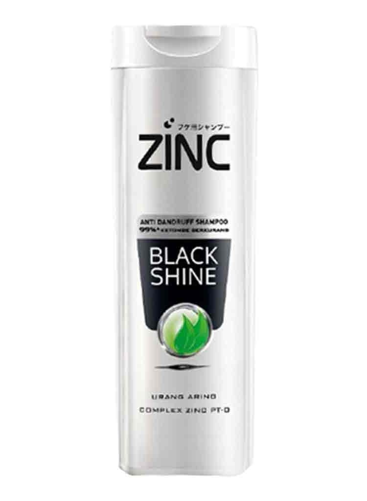 ZINC Anti Dandruff Shampoo Black Shine Urang Aring Complex 340 ML - Image 1