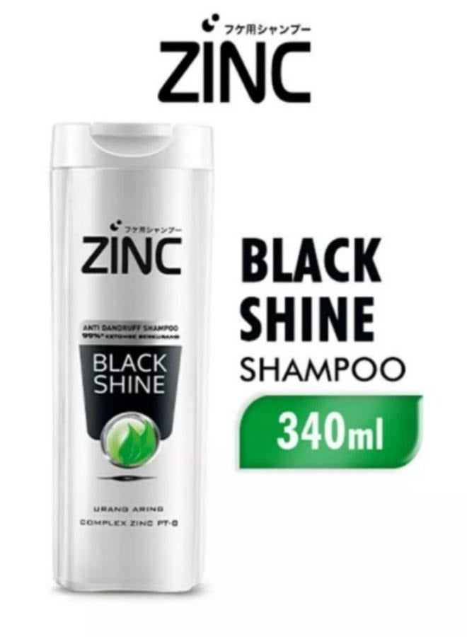 ZINC Anti Dandruff Shampoo Black Shine Urang Aring Complex 340 ML - Image 2