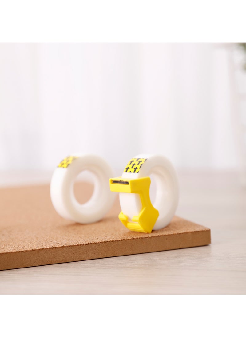 Deli - Deli EA30411 Stick Up BOPP Invisible Tape with Dispenser, 12mm x 18.3mm, Non-Toxic, Low Odor, 2PCS - Image 1