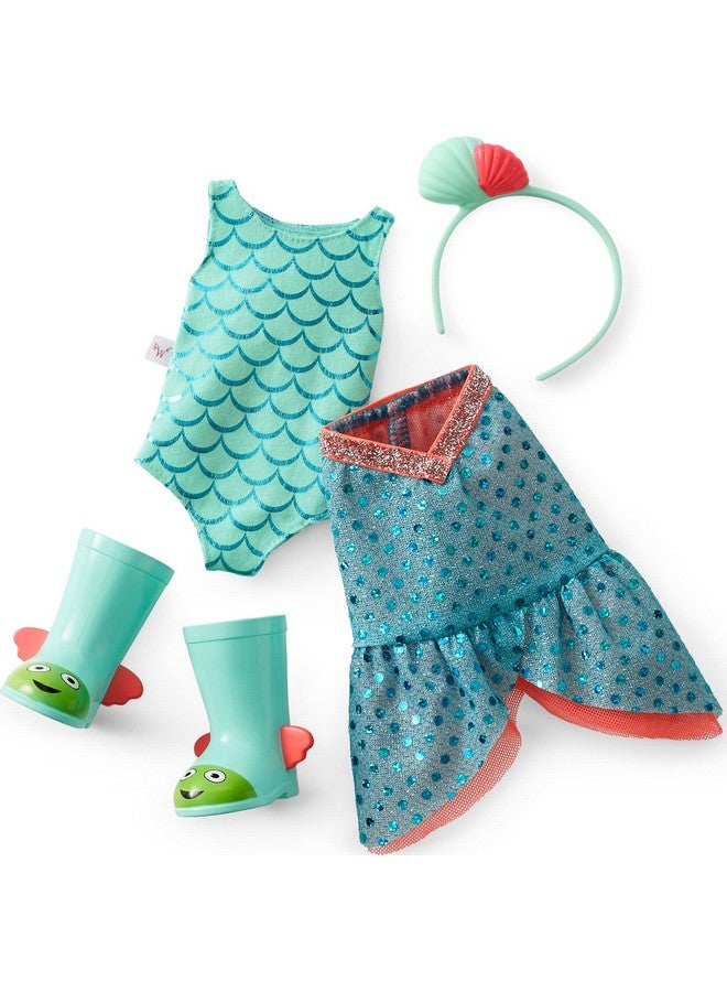 امريكان جيرل دمية كاميل من مجموعة ويللي ويشرز من أمريكان جيرل، مقاس 14.5 بوصة، مع لباس ضيق أزرق وتنورة حورية البحر وربطة رأس وحذاء طويل، للأعمار من 4 سنوات فما فوق - Image 3