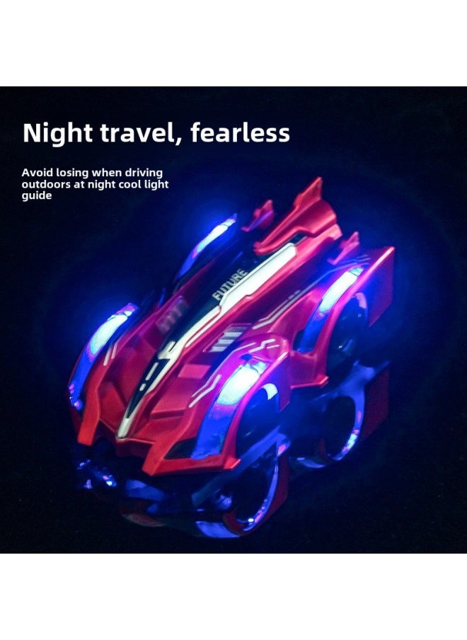 Remote Control Car Wall Climbing Car Toy Boys Children Lights Stunt Car 6 Rechargeable Electric 4 Climbing 5 Years Old-Color:9920C Stunt Black  - Image 2