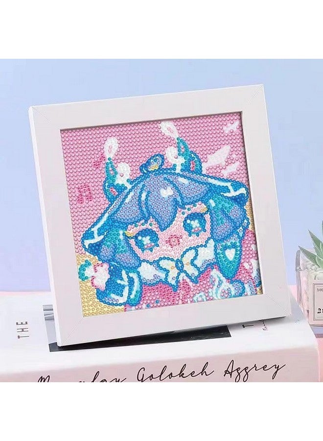 SILLYME 5D Diamond Painting Kit for Kids with Wooden Frame - Random Design | Diamond Art for Kids Ages 6-12 | DIY Painting Arts and Crafts - Diamond Dots for Kids Gifts (Random Design - 1pc) - Image 1