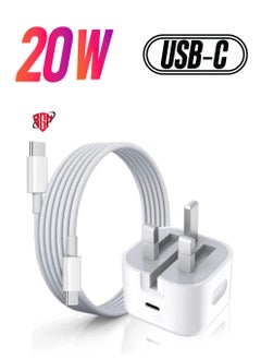 BGM 20W USB Fast Charger For iPad Pro 12.9 USB C to USB C Cable Fast Wall Charger And Plug Power Adapter For iPad Pro 11 inch 2021/2020/2018 iPad Mini 6th Pixel 6/5/3XL/Galaxy (1m)  - Image 1