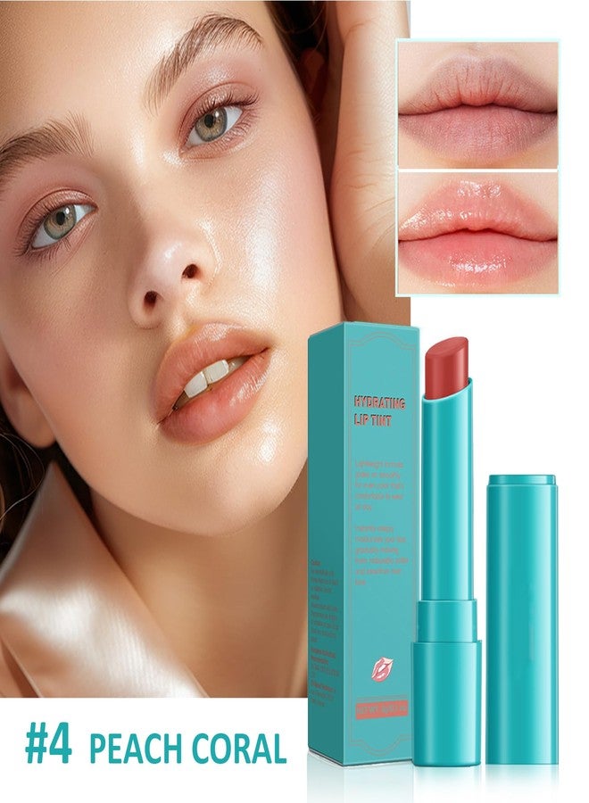 Loobexery 4 Pcs Lip Tint Hydrating, Moisturizing Tinted Lip Balm, Long-Lasting Waterproof Lip Gloss Lipstick Set, Natural Lip Moisturizer with Vitamin E, Non-Stick Cup Lip Tint Stain - Image 4
