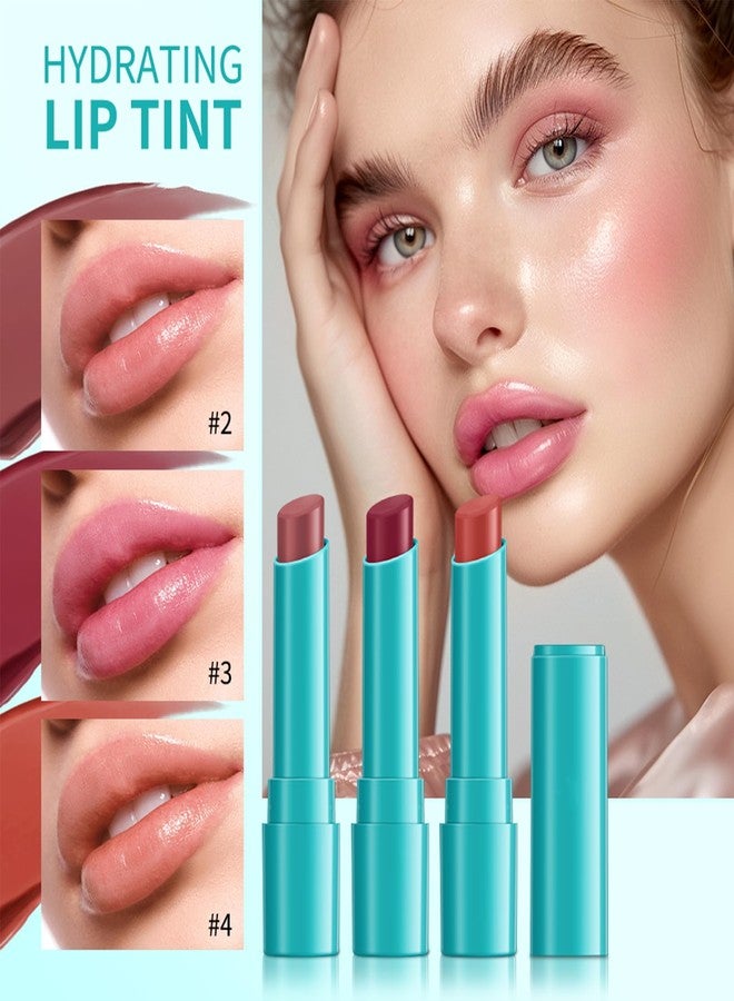 Loobexery 4 Pcs Lip Tint Hydrating, Moisturizing Tinted Lip Balm, Long-Lasting Waterproof Lip Gloss Lipstick Set, Natural Lip Moisturizer with Vitamin E, Non-Stick Cup Lip Tint Stain - Image 2