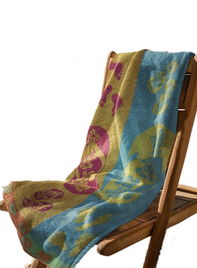 snooze Snooze Beach towel, 170*90 cm, sandy steps design  - Image 5