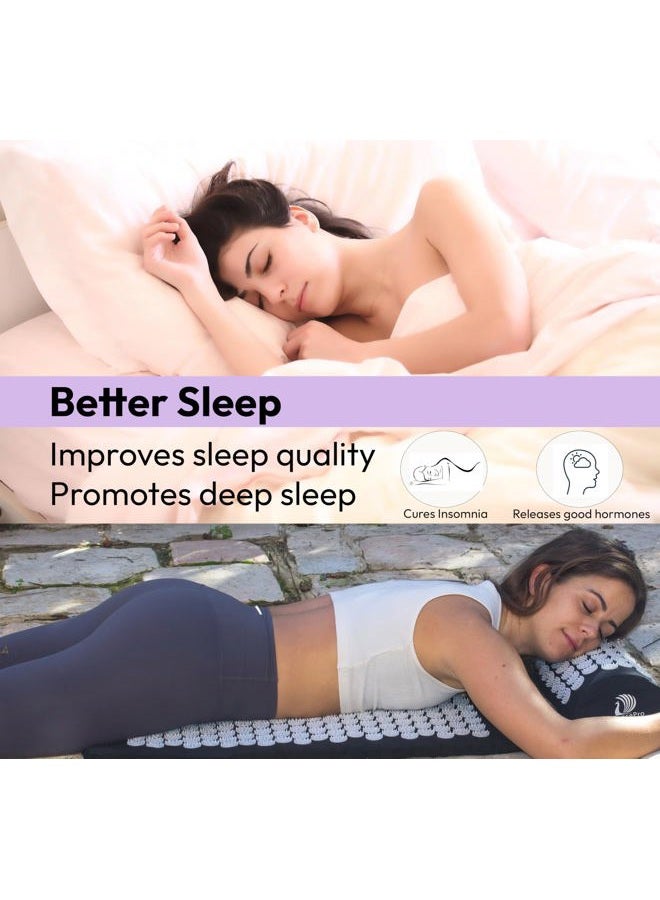 DoSensePro Acupressure Mat and Pillow Massage Set - + Gel Pack. Acupuncture Mattress for Neck and Back Pain. Relieve Sciatic, Headaches, Aches at Pressure Points. Natural Sleeping Aid - Image 4