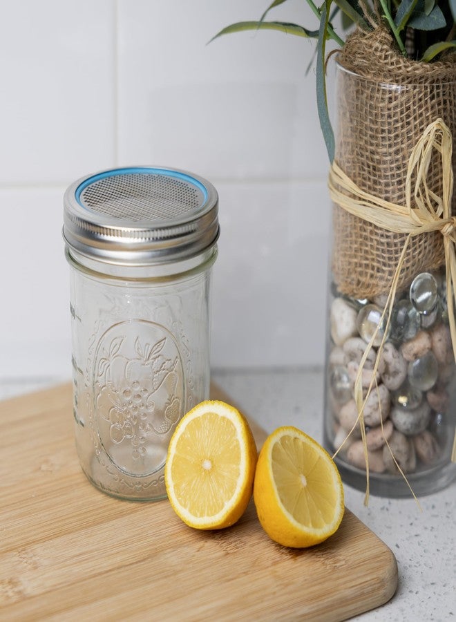 Jarware Stainless Steel Citrus Zester and Cheese Grater Lids For Wide Mouth Mason Jars - Image 4