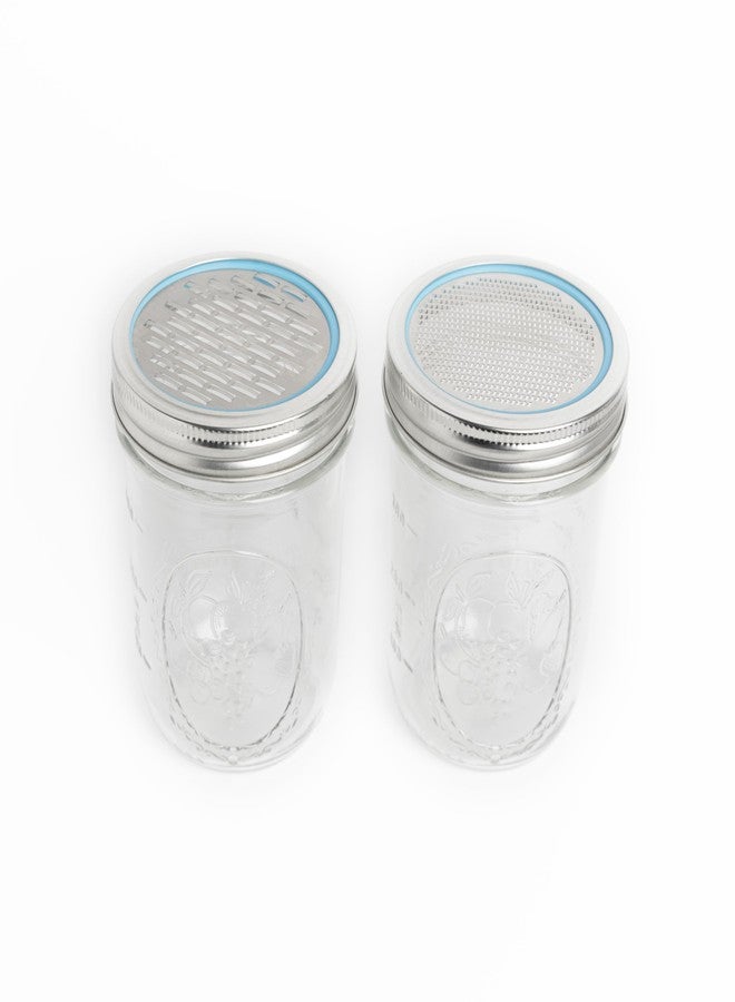 Jarware Stainless Steel Citrus Zester and Cheese Grater Lids For Wide Mouth Mason Jars - Image 2