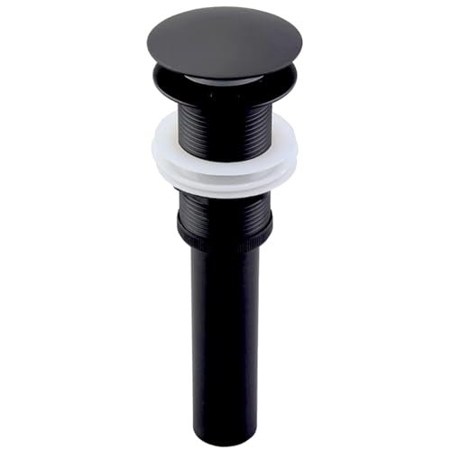 Yodel Faucet Bathroom Sink Drain Without Overflow - 1 3/4" Drain Opening - Pop Up Drain for Vessel Sink,Matte Black,Y1618W-BLK - Image 1