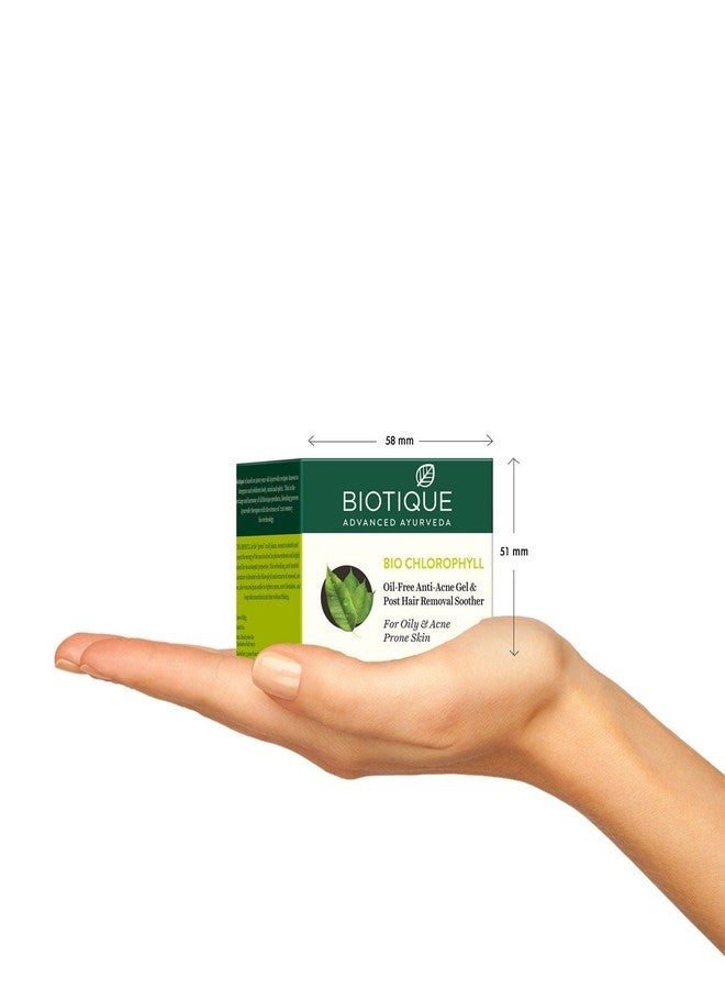 Biotique Bio Chlorophyll Oil Free Anti-Acne Gel & Post Hair Removal Soother For Oily & Acne Prone Skin, 50G And Biotique Bio Dandelion Visibly Ageless Serum, 40 ml - Image 3