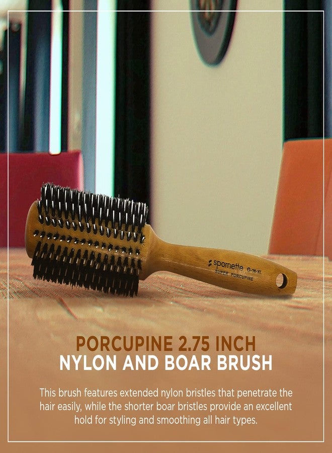 Spornette Porcupine 2.75 Inch Nylon and Boar Brush - Image 2