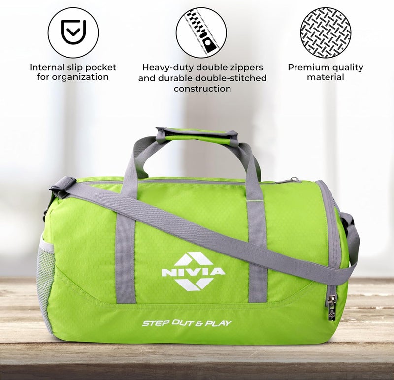 Nivia Beast Gym Bag - Green 15 Litre - Image 3