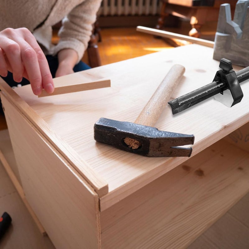 أداة زروديكو للتمييز في النجارة (Zerodeko Carpentry Marking Gauge)، عبارة عن قلم رسم موازي مزود بمسطرة مقياس، أداة قياس للنجارة تُستخدم في التخطيط الذاتي وقياس الفتحات (Mortise Measurement) لمشاريع الديكور الخاصة (DIY). - Image 4