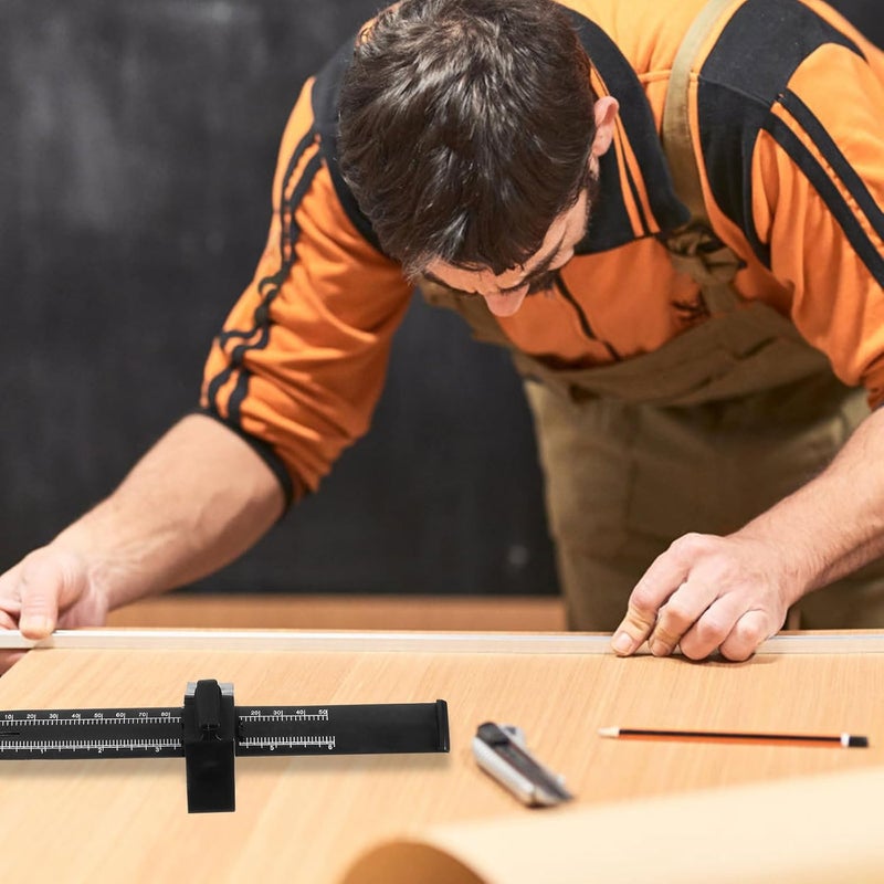 أداة زروديكو للتمييز في النجارة (Zerodeko Carpentry Marking Gauge)، عبارة عن قلم رسم موازي مزود بمسطرة مقياس، أداة قياس للنجارة تُستخدم في التخطيط الذاتي وقياس الفتحات (Mortise Measurement) لمشاريع الديكور الخاصة (DIY). - Image 3