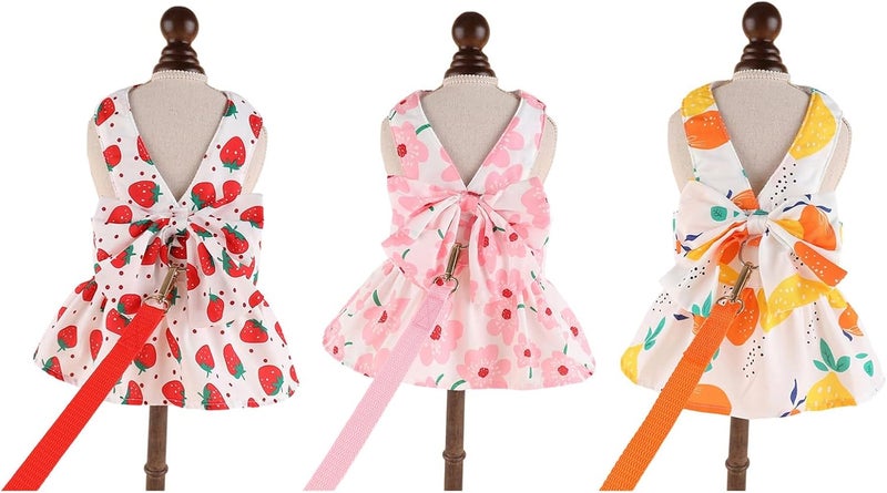 Elegant Pet Dress with Bows Dog Party Outfit Small Cats Cooling Vests for Small Media Large Pet Party Outfit - Image 4