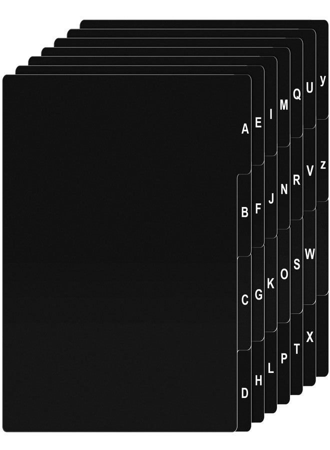 Marspark 26 Pcs Vinyl Album Divider A-z Record Divider DVD Cd File Alphabet Record Organizer with Alphabetical Tab Album Storage Holder for Vinyl LP, Label on Double Side(Black,Horizontal) - Image 1