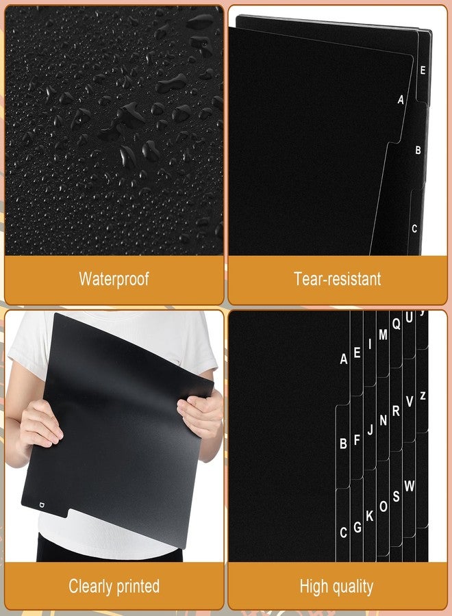Marspark 26 Pcs Vinyl Album Divider A-z Record Divider DVD Cd File Alphabet Record Organizer with Alphabetical Tab Album Storage Holder for Vinyl LP, Label on Double Side(Black,Horizontal) - Image 3