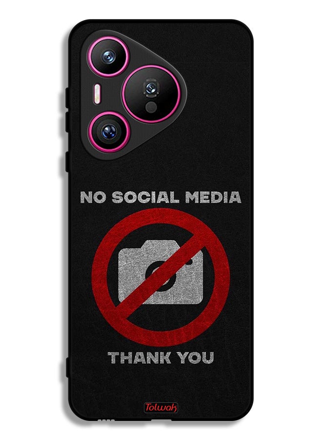 Tolwak Huawei Pura 70 Protective Case Cover No Social Media Thank You - Image 1