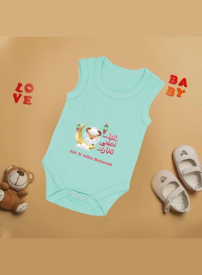 PRINTSHOP4ME Baby Bodysuits Newborn Eid Romper Sleeveless Envelope Neck Outfit Romper Bakra Eid Romper Eid-Al-Adha Mubarak With Family  - Image 5