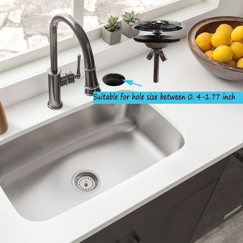 ZMD 2 Inch Kitchen Sink Hole Cover, Stainless Steel Counter Top Hole Cover Faucet Hole Cover Sink Soap Dispenser Hole Cover Sink Tap Hole Plate Stopper Kitchen Blanking Metal Plug (Silver) - Image 5