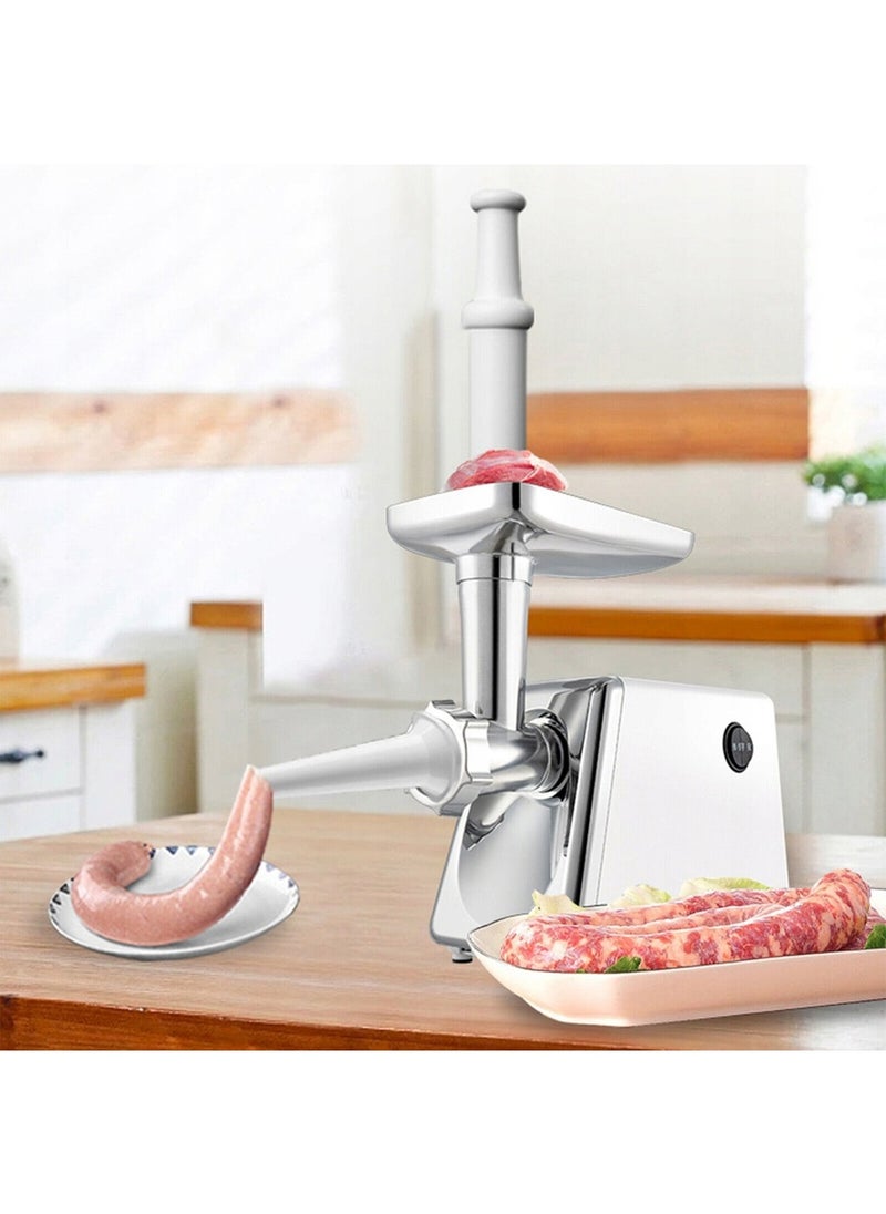 ET-LIFE - Meat Grinder, Meat Mincer, Metal Cutting Plates/Accessories/Metal Gears/Stainless Steel Blades for Grinding Meat, Fish, Vegetable, Sausage Maker M2 White - Image 1