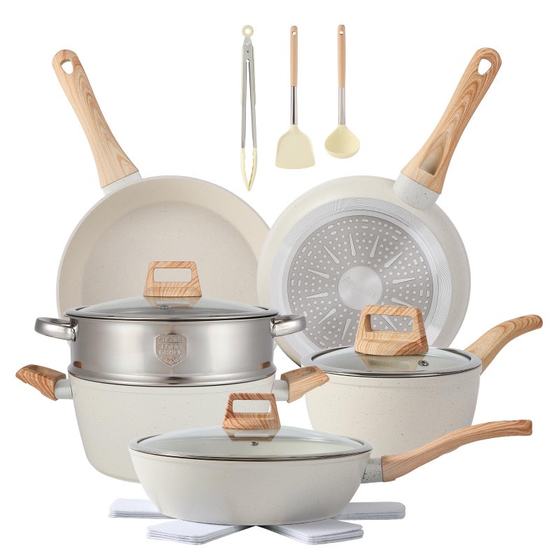 Anymark 16PCS Pots and Pans Set Non Stick Cookware Set Nonstick with Cooking Set - Image 1