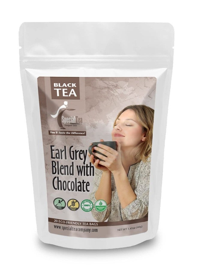 Special Tea Earl Grey Blend Tea with Chocolate, 20 Tea Bags - Image 1