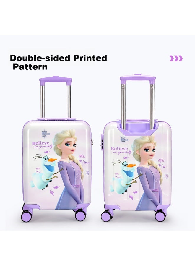 Mesuca X Disney Frozen Children's Luggage 18-inch With Lock Travel Suitcase Girls Double-sided Cartoon Carry-on Luggage - Image 1