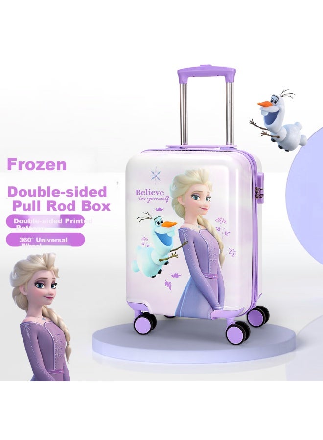 Mesuca X Disney Frozen Children's Luggage 18-inch With Lock Travel Suitcase Girls Double-sided Cartoon Carry-on Luggage - Image 5
