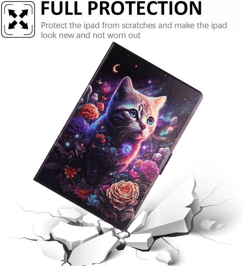 LSPCASA غلاف جهاز لوحي متوافق مع Samsung Galaxy Tab S2 مقاس 9.7 بوصة مع حامل وقشرة واقية - نمر ملون - Image 5
