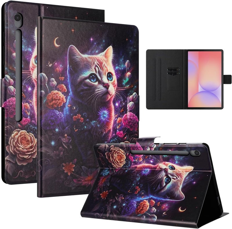 LSPCASA غلاف جهاز لوحي متوافق مع Samsung Galaxy Tab S2 مقاس 9.7 بوصة مع حامل وقشرة واقية - نمر ملون - Image 1