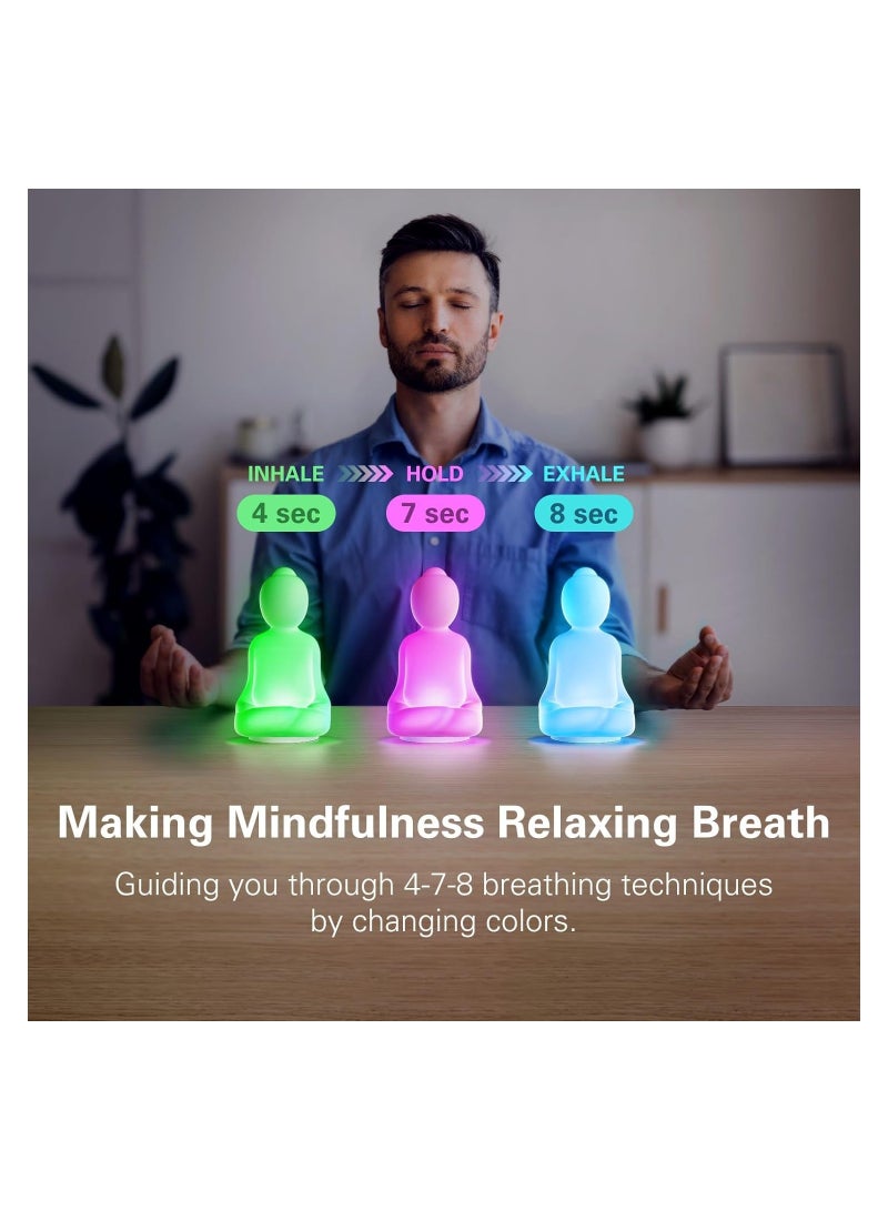 SOLARAE Mindful Breathing Yoga, Guided Visual Meditation Breathing Light for Mindfulness, Slow Down Your Breathing, Calm Your Mind, Stress Relief Gift Kids Adults, Mindfulness Gifts, Learn Deep Breathing - Image 5