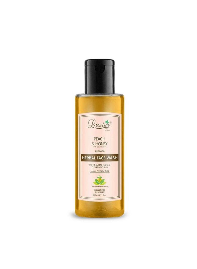 LUSTER Peach & Honey Face Wash; Avocado’S Essential Oil; Herbal Face Wash; For Oily & Dry Skin; Women & Men’S Face Wash (Paraben & Sulphate Free) 110 Ml - Image 3